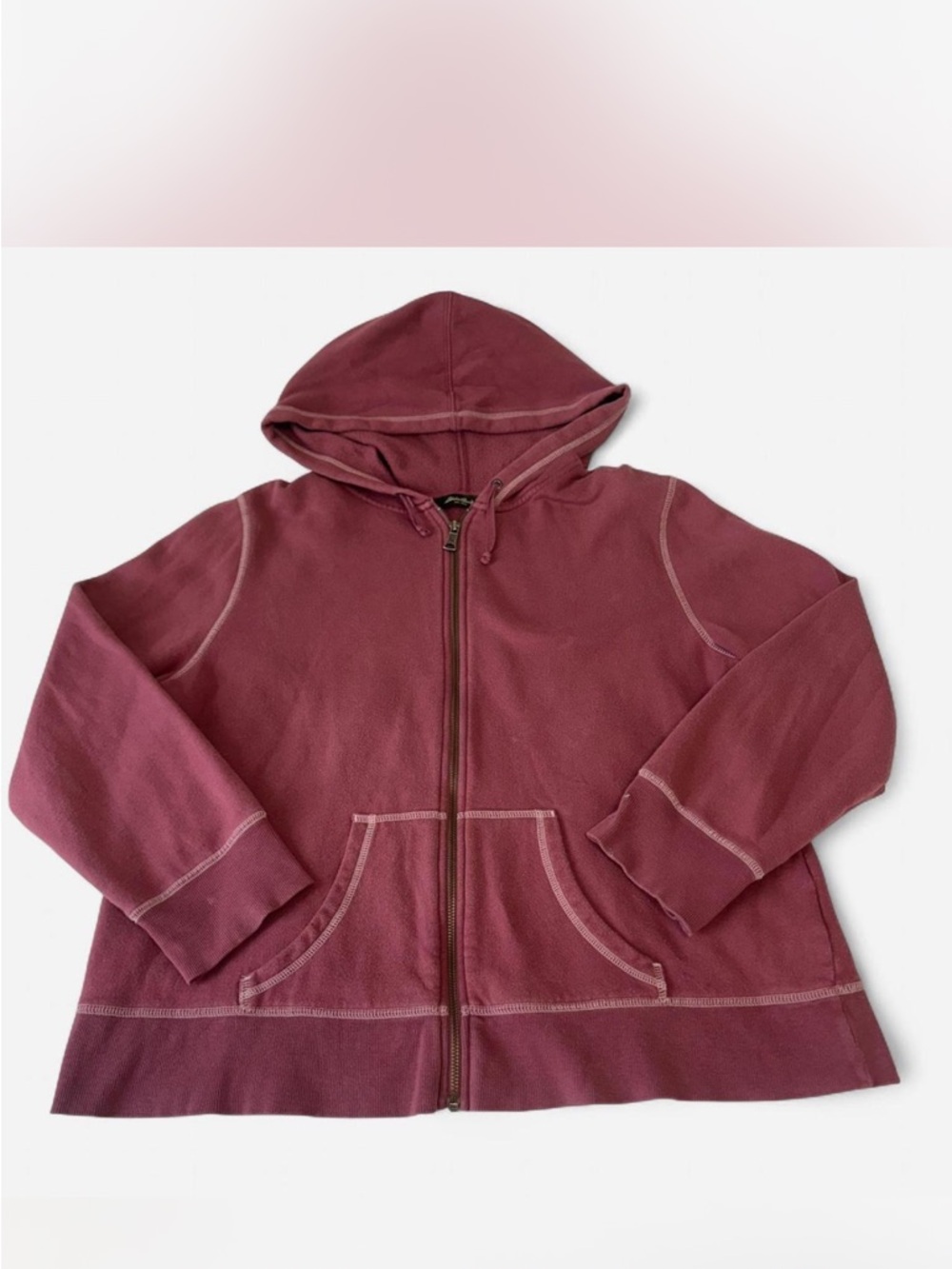 Eddie Bauer Full-Zip Hoodie Jacket in Burgundy Plum